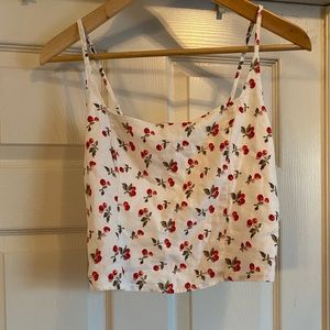 Abercrombie Cropped Cherry Tank Top